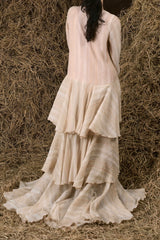 CƠM MỚI SILK V-NECK RUFFLED GOWN