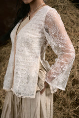 NÀNG NHEN LACE RUFFLED SOUTH VIETNAMMESE PAJAMA