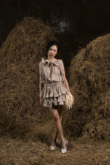 GREY CHỨA CHAN WRINKLES BUBBLE TOP