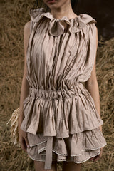 GREY CHỨA CHAN WRINKLES BUBBLE TOP