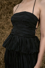 BLACK HỐI HẢ WRINKLES PEPLUM CAMISOLE