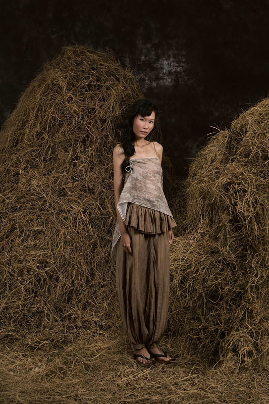GREY LÃNG ĐÃNG SILK CAMISOLE TOP