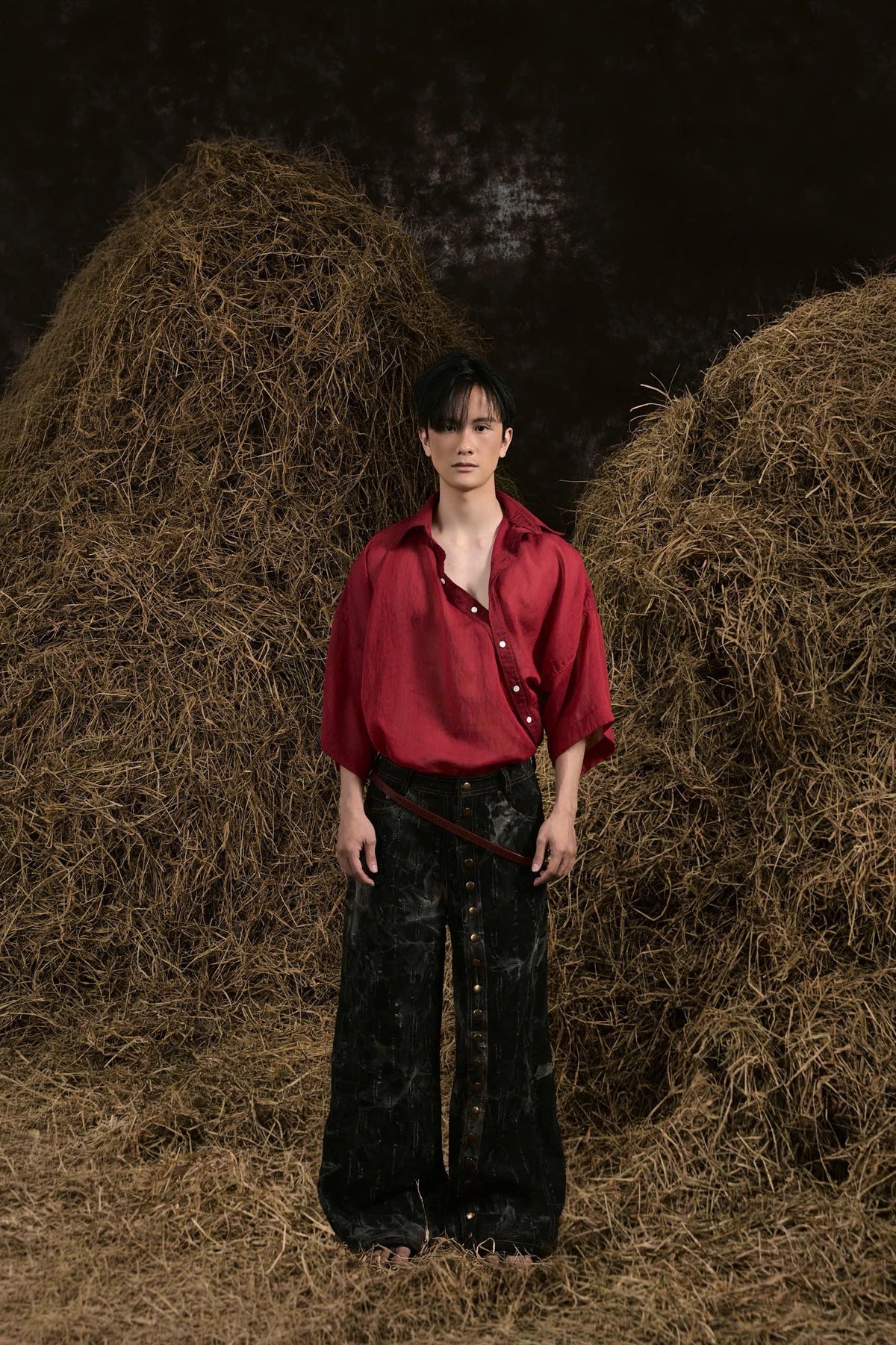 RED NGHÊU NGAO VOILE SHIRT