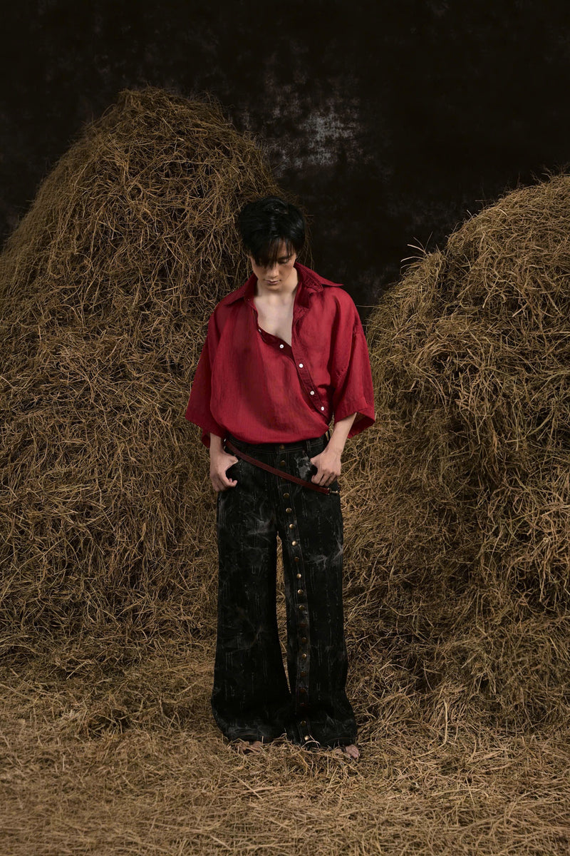 RED NGHÊU NGAO VOILE SHIRT