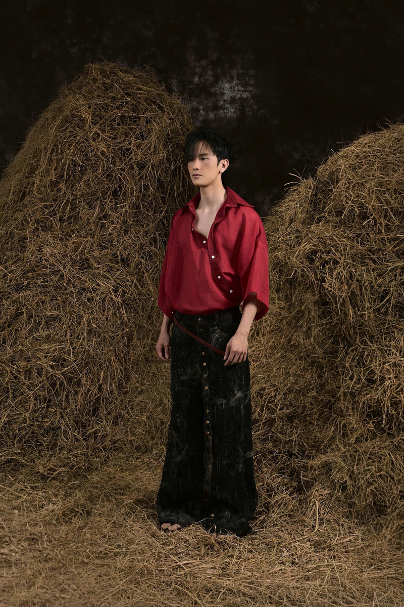 RED NGHÊU NGAO VOILE SHIRT