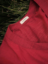 RED LOM KHOM VOILE CARDIGAN