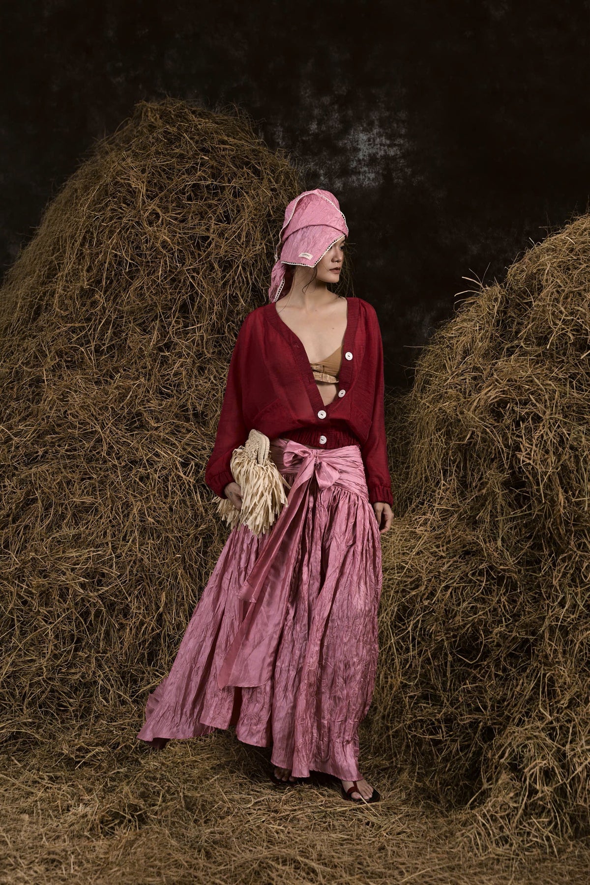 PUNCH PINK CHÁI BẾP WRINKLES YOKO SKIRT