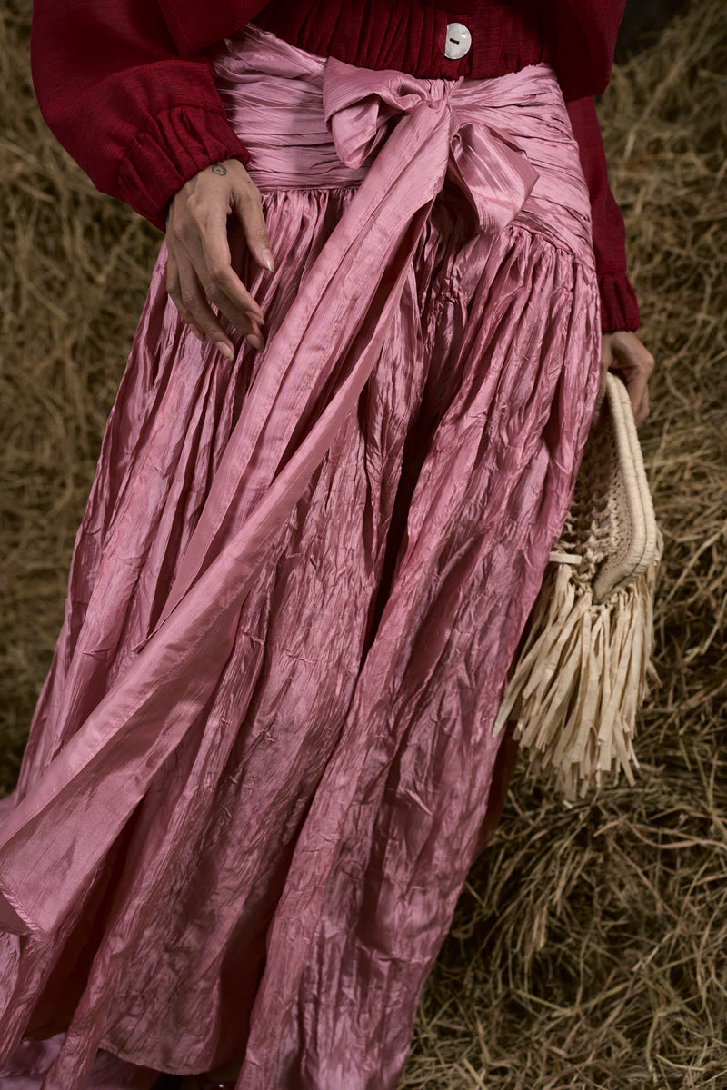 PUNCH PINK CHÁI BẾP WRINKLES YOKO SKIRT