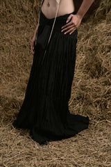 BLACK CHÁI BẾP WRINKLES YOKO SKIRT