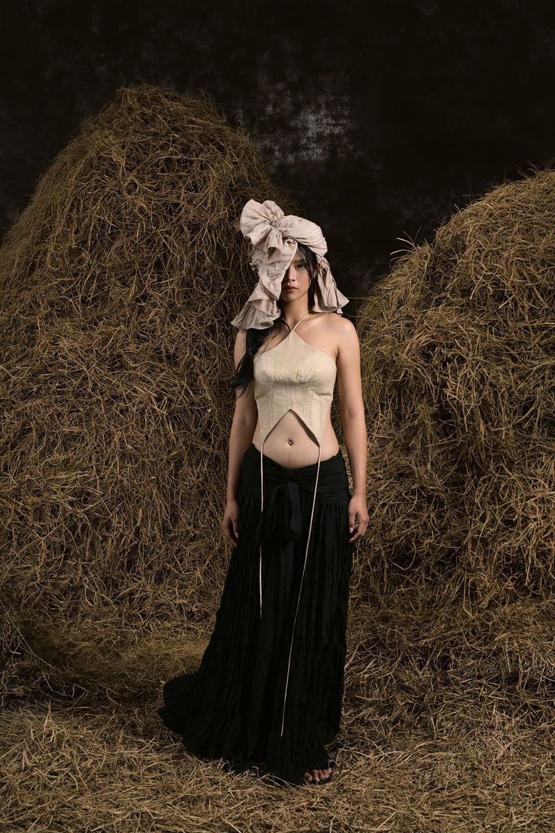 BLACK CHÁI BẾP WRINKLES YOKO SKIRT