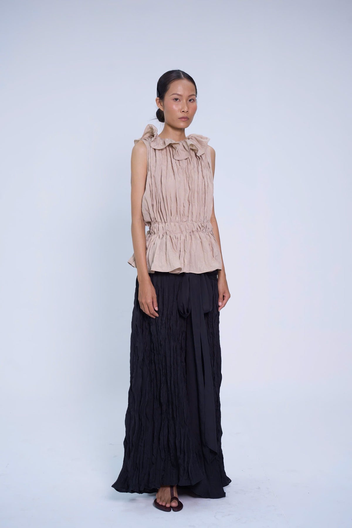 BLACK CHÁI BẾP WRINKLES YOKO SKIRT