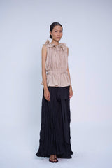 BLACK CHÁI BẾP WRINKLES YOKO SKIRT