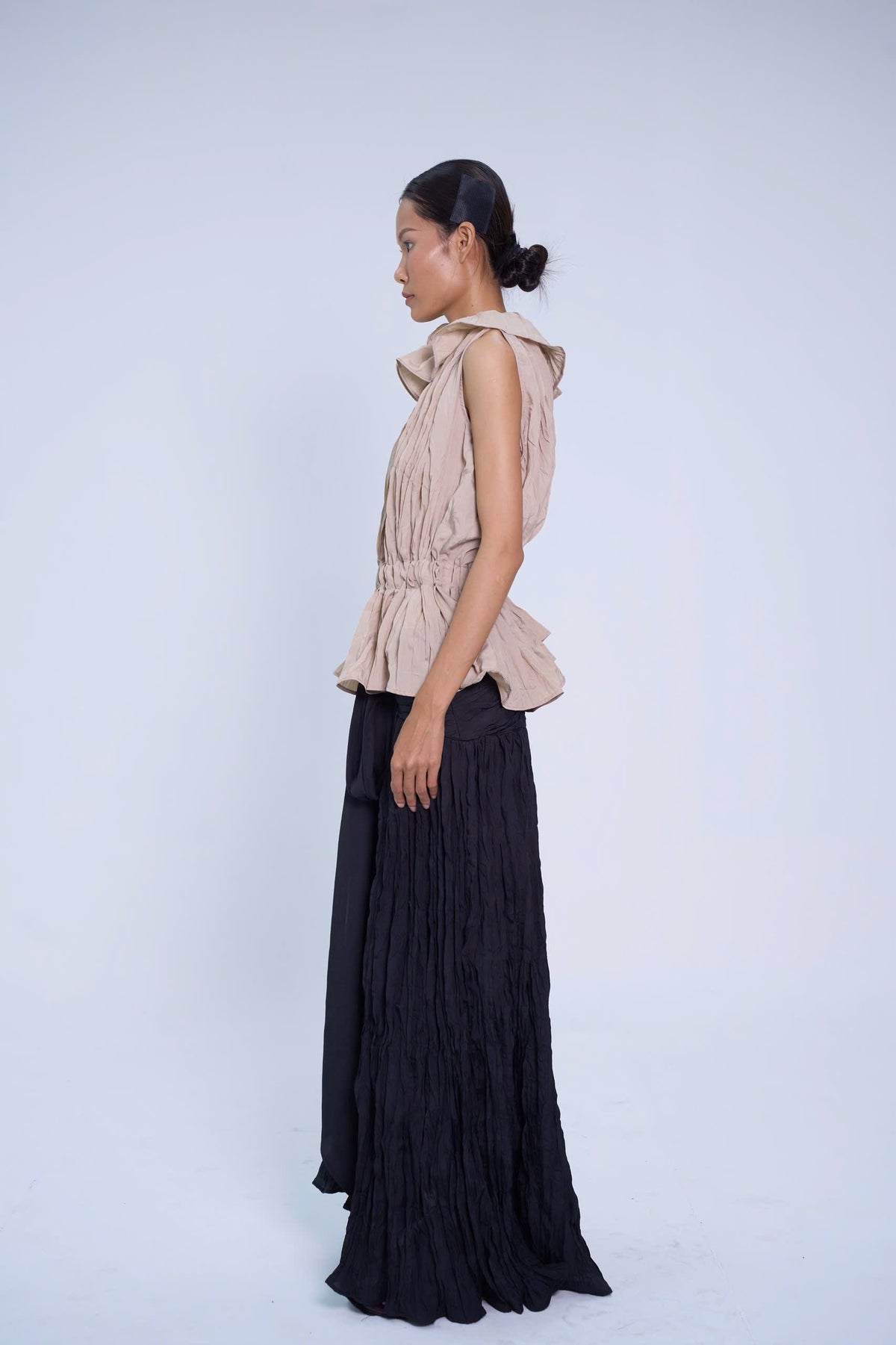 BLACK CHÁI BẾP WRINKLES YOKO SKIRT