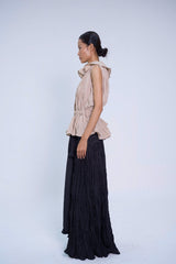 BLACK CHÁI BẾP WRINKLES YOKO SKIRT