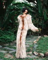 Mưa Tơi Feathered Wrap Skirt