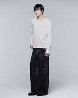 HENLEY SHOULDER BUTTON LONGSLEEVE V2 ( RICE WHITE )