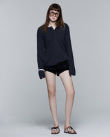 HENLEY SHOULDER BUTTON LONGSLEEVE V2 ( NAVY )