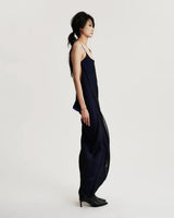 BLUE-IQUE DRAPED DRESS