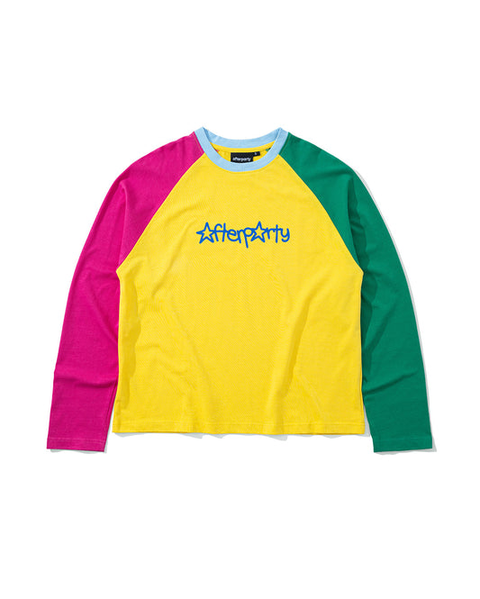 STAR LETTER RAGLAN TEE - YELLOW