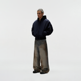 ERG24 - "FNOS" DIRTY EFFECT WASHED JEANS - LIGHT BLUE