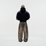 ERG24 - "FNOS" DIRTY EFFECT WASHED JEANS - LIGHT BLUE