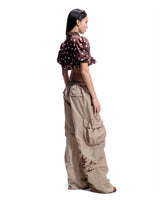 BEIGE BLOOM PANTS