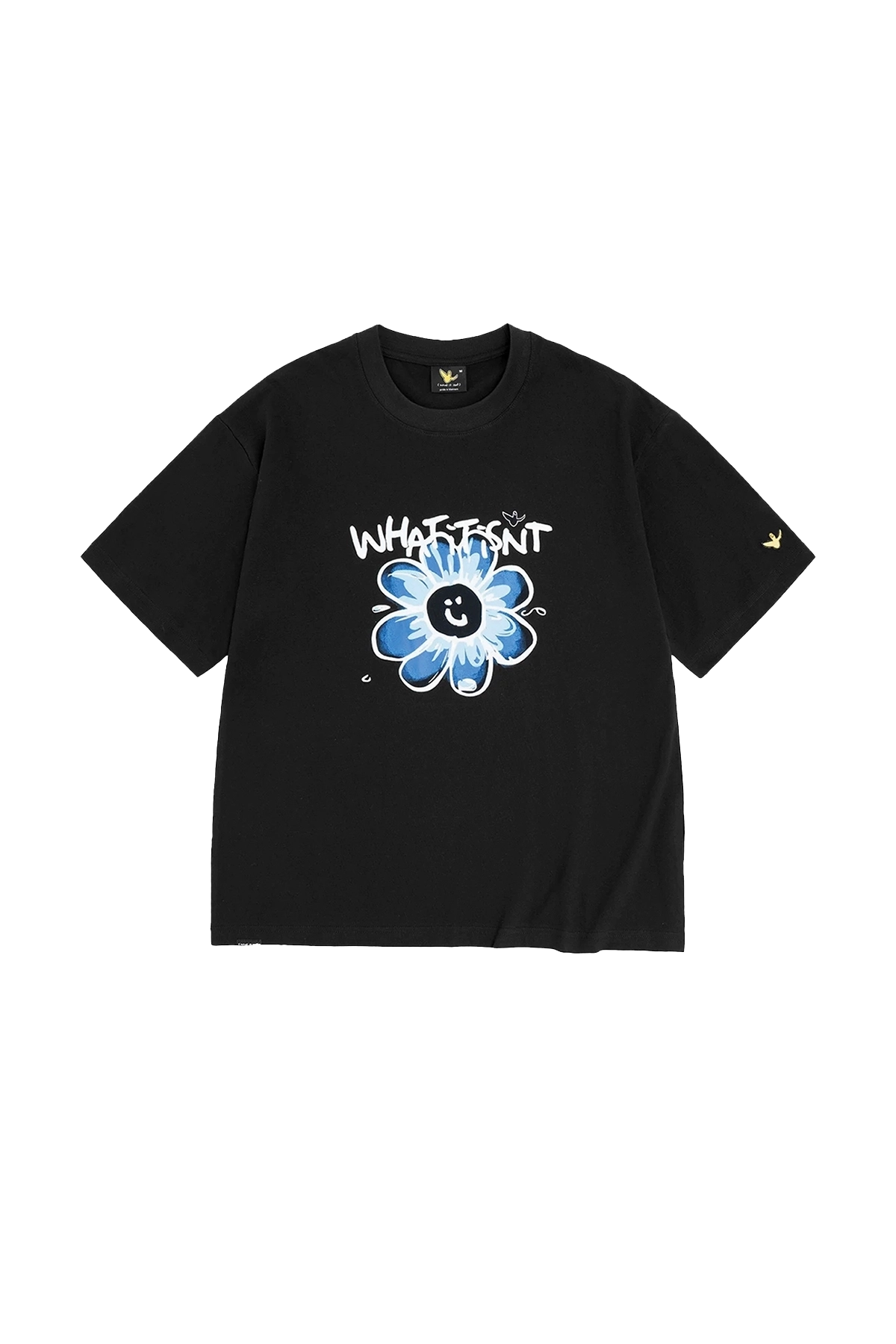 BLACK WII DAISY COTTON TEE