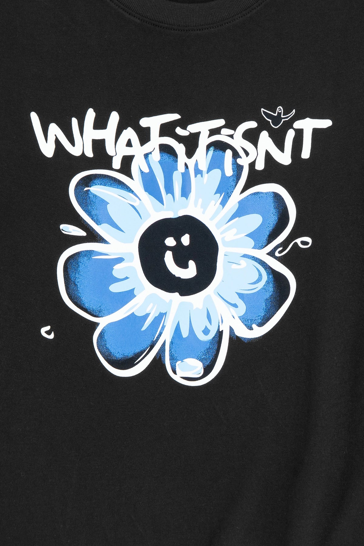 BLACK WII DAISY COTTON TEE