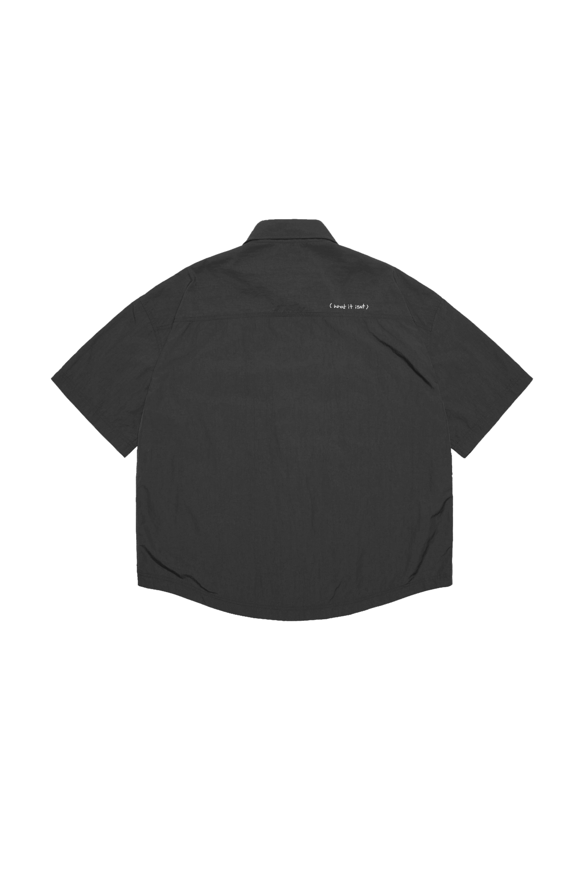 BLACK WII TWO-WAY ZIP POLYAMIDE SHIRT