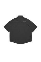 BLACK WII TWO-WAY ZIP POLYAMIDE SHIRT