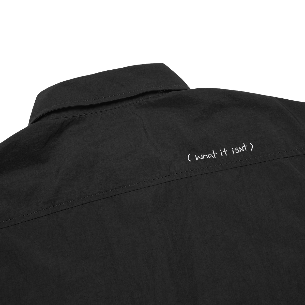 BLACK WII TWO-WAY ZIP POLYAMIDE SHIRT