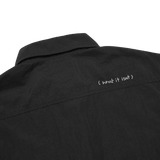 BLACK WII TWO-WAY ZIP POLYAMIDE SHIRT