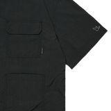 BLACK WII TWO-WAY ZIP POLYAMIDE SHIRT