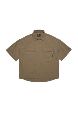 OLIVE WII TWO-WAY ZIP POLYAMIDE SHIRT