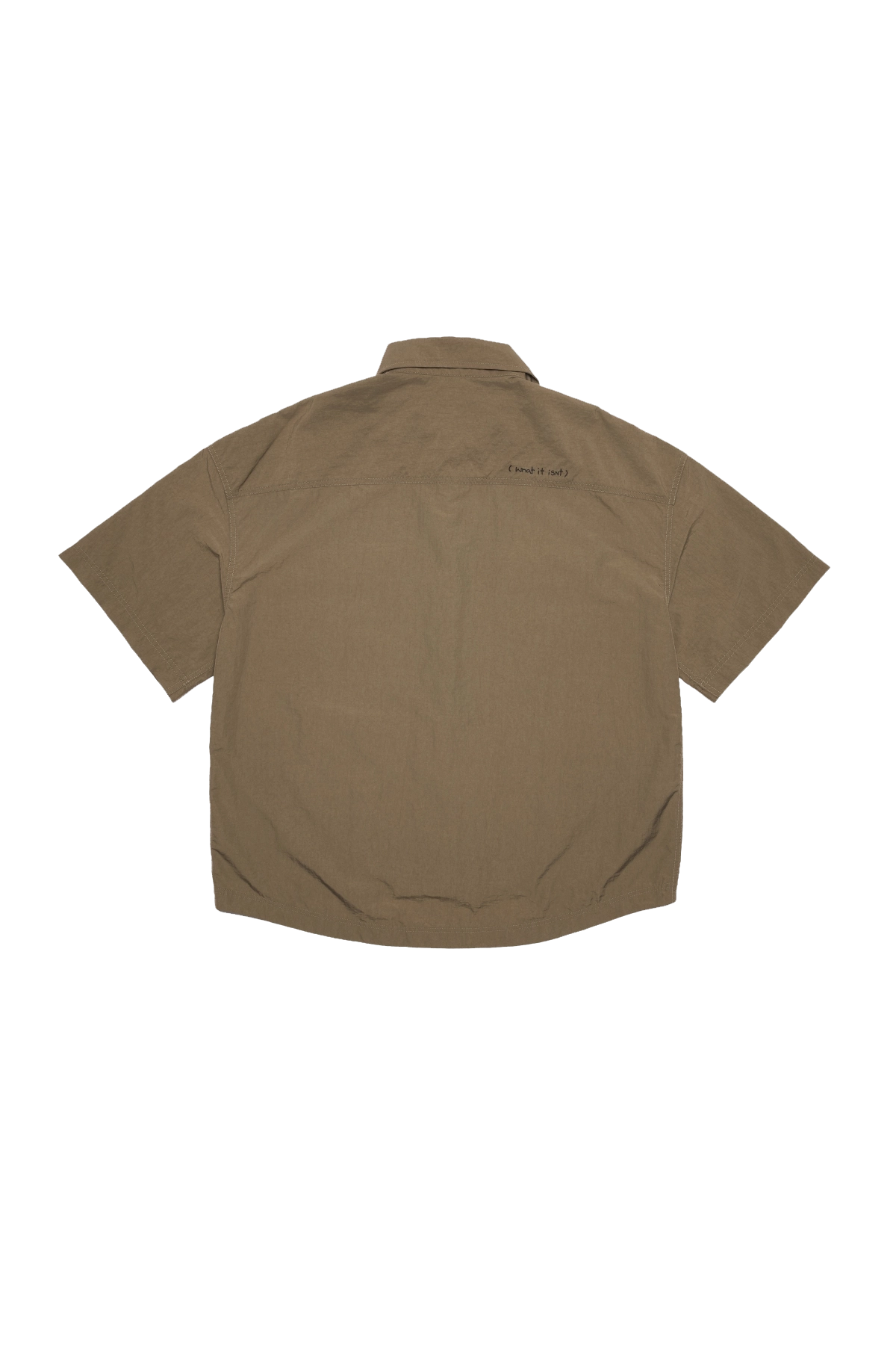 OLIVE WII TWO-WAY ZIP POLYAMIDE SHIRT