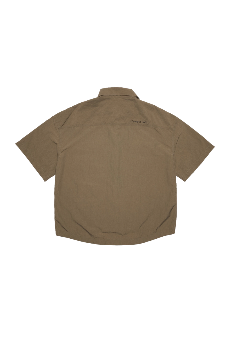 OLIVE WII TWO-WAY ZIP POLYAMIDE SHIRT