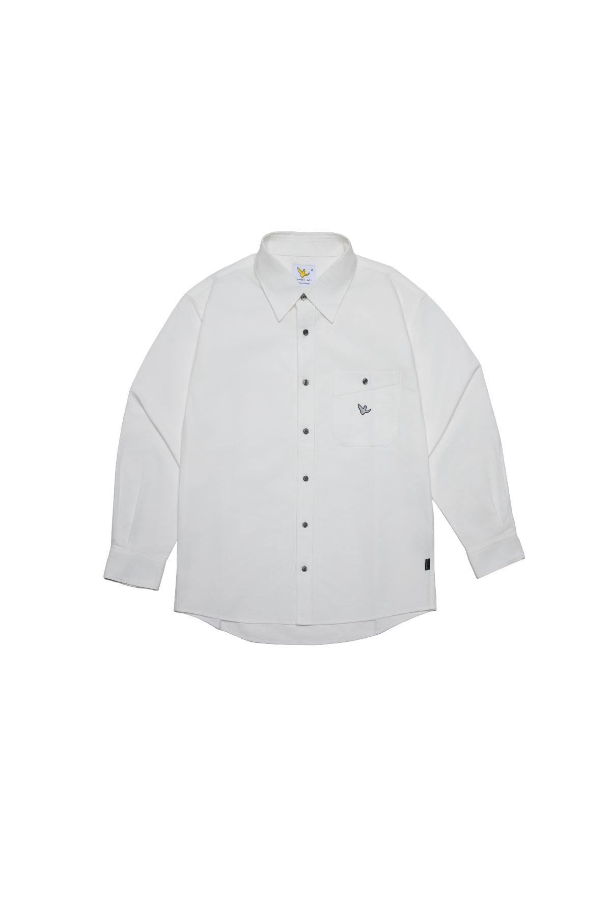 OFF WHITE WII RELAXED FIT LONG SLEEVE COTTON SHIRT