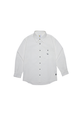 OFF WHITE WII RELAXED FIT LONG SLEEVE COTTON SHIRT