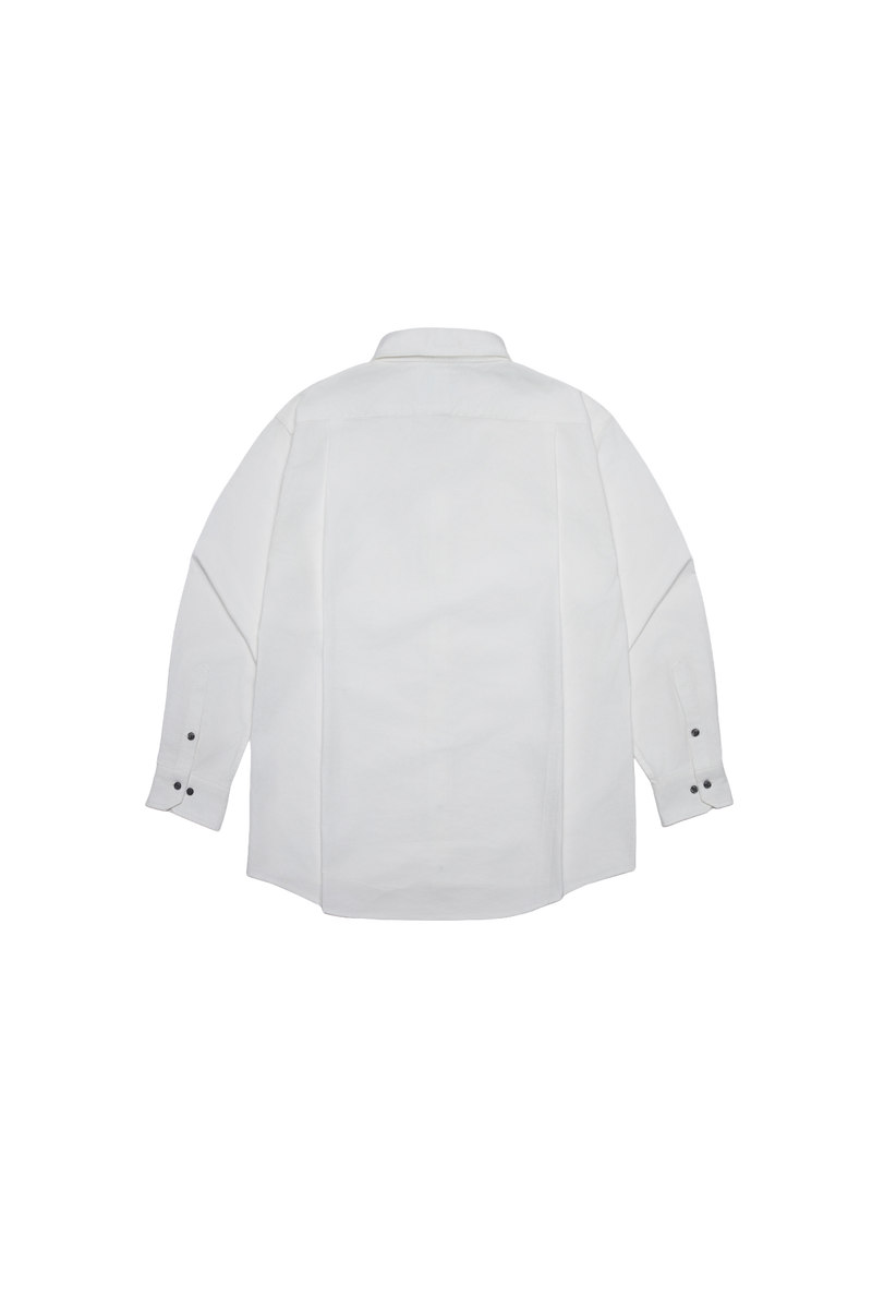 OFF WHITE WII RELAXED FIT LONG SLEEVE COTTON SHIRT