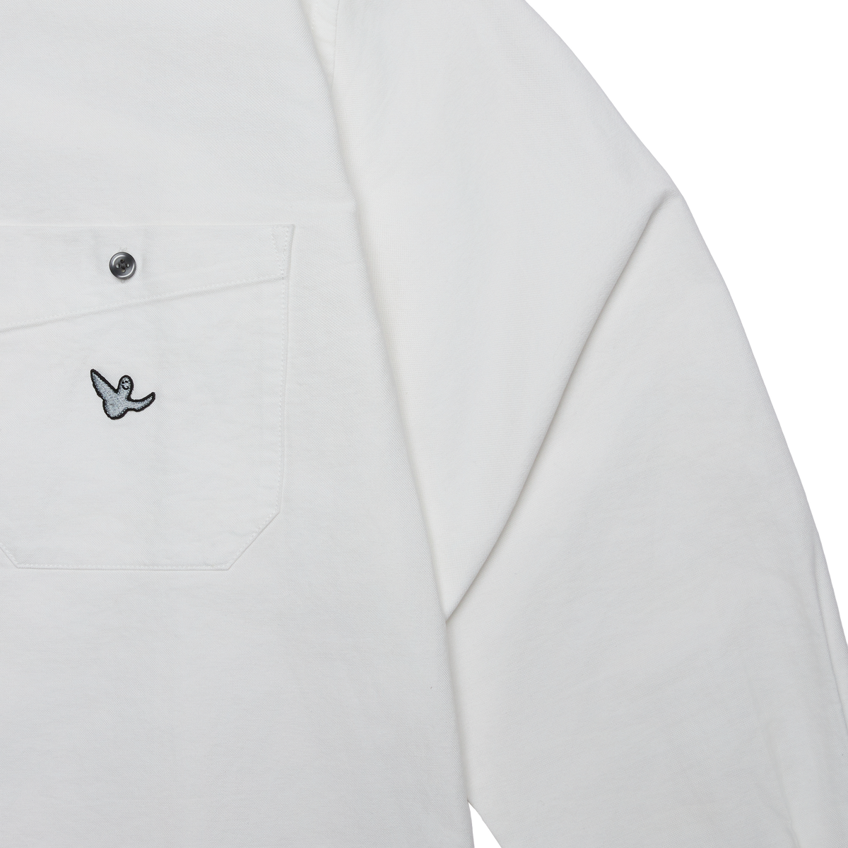 OFF WHITE WII RELAXED FIT LONG SLEEVE COTTON SHIRT
