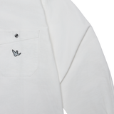 OFF WHITE WII RELAXED FIT LONG SLEEVE COTTON SHIRT