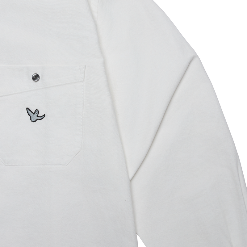 OFF WHITE WII RELAXED FIT LONG SLEEVE COTTON SHIRT