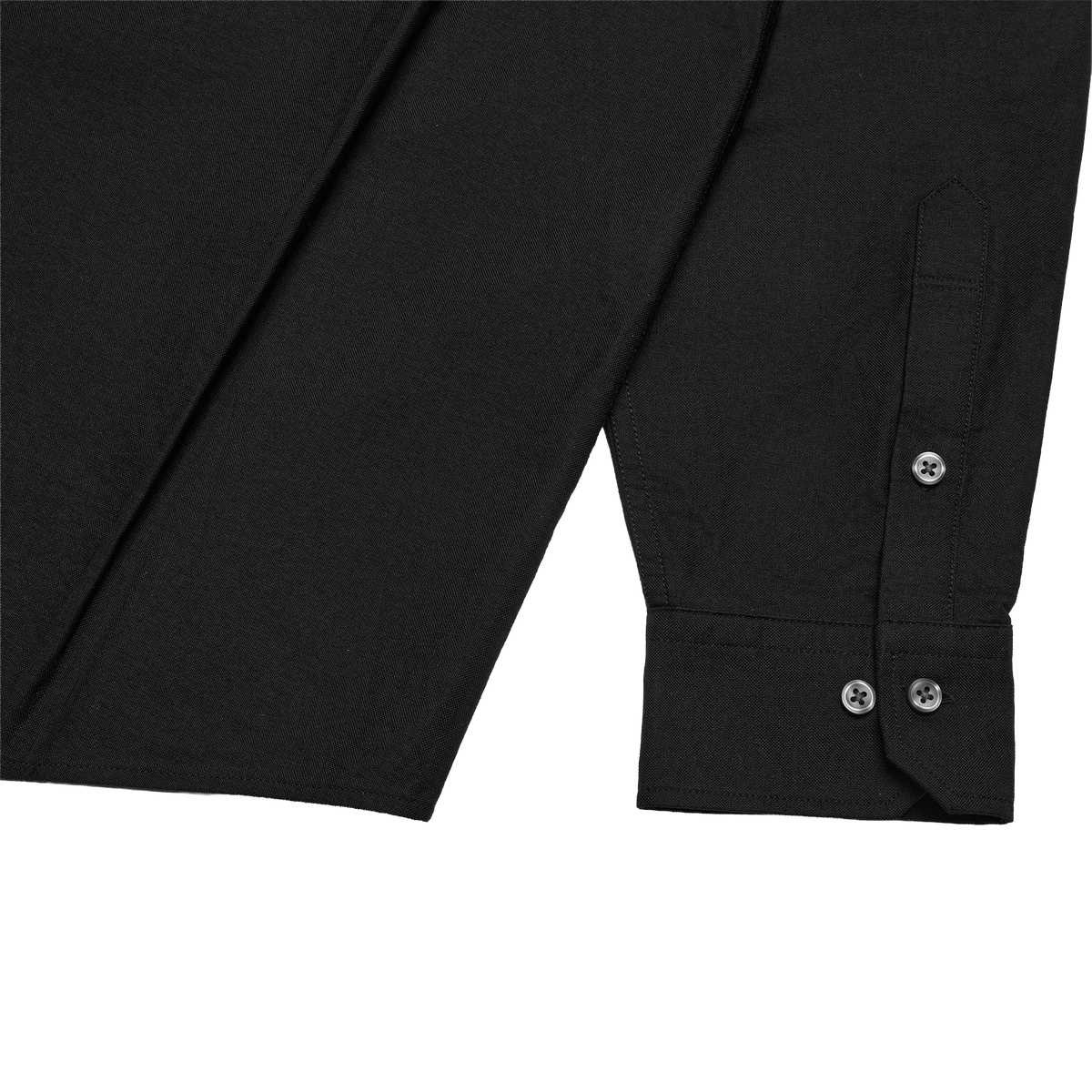 BLACK WII RELAXED FIT LONG SLEEVE COTTON SHIRT