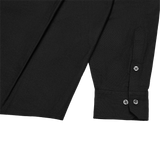 BLACK WII RELAXED FIT LONG SLEEVE COTTON SHIRT