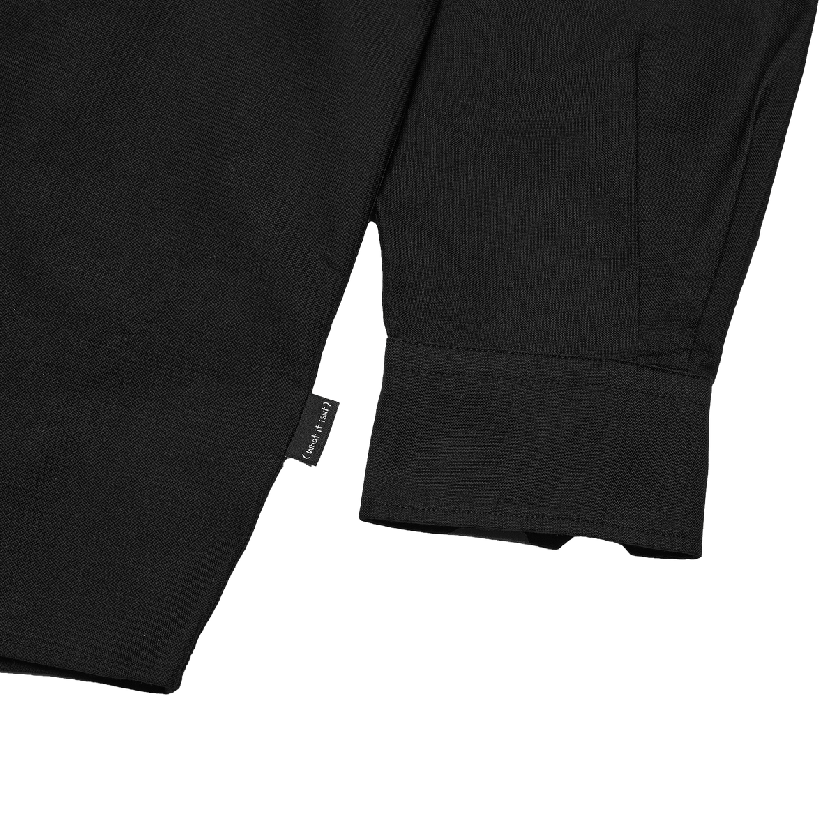 BLACK WII RELAXED FIT LONG SLEEVE COTTON SHIRT