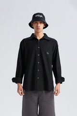 BEIGE WII RELAXED FIT LONG SLEEVE COTTON SHIRT