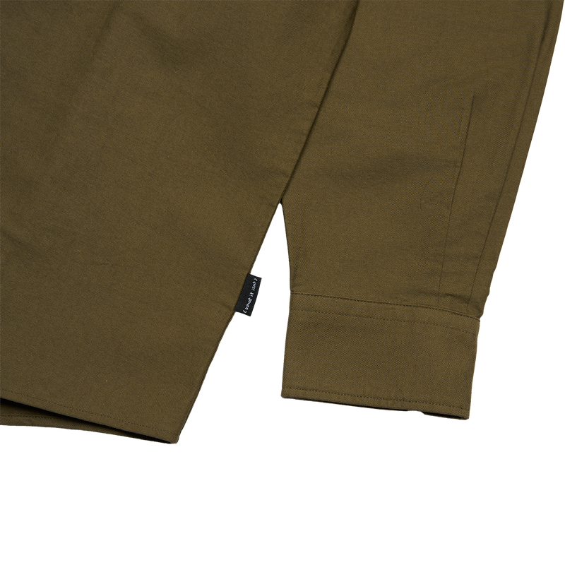 BEIGE WII RELAXED FIT LONG SLEEVE COTTON SHIRT