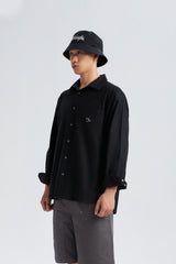 OFF WHITE WII RELAXED FIT LONG SLEEVE COTTON SHIRT