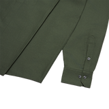 OLIVE WII RELAXED FIT LONG SLEEVE COTTON SHIRT