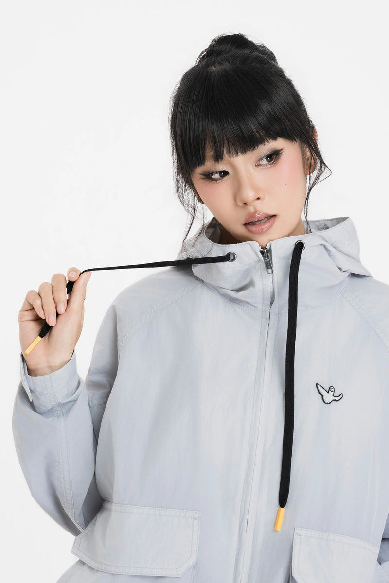 LIGHT GRAY WII BASIC ANGEL PARKA JACKET